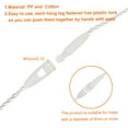 thumbnail image 3 of Uxcell Cotton Hang Tag String Snap Lock Price Tag Fastener Ties 100 Pcs White 9.8 in, 3 of 7