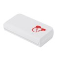 thumbnail image 5 of Unique Bargains 1 Pc 3 Grids Single Layer Pill Case Durable for Travel White Red, 5 of 5