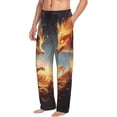 thumbnail image 6 of Sikiie Red And Gray Flame Fox Mens Pajama Pants Sleep & Lounge Pants, PJ Bottoms With elastic waistb and Pockets Large, 6 of 6