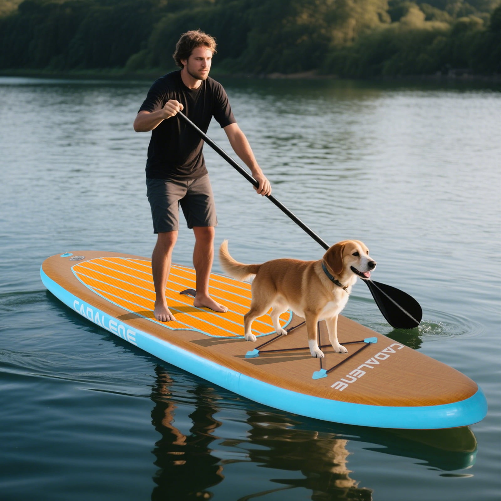 HHSJZWCY 10' Ultra-Light Inflatable Stand up Paddle Board for Adult, Extra Wide SUP with Premium Accessories