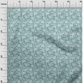 thumbnail image 3 of oneOone Cotton Poplin Teal Green Fabric Leaves Dress Material Fabric Print Fabric By The Yard 42 Inch Wide, 3 of 4