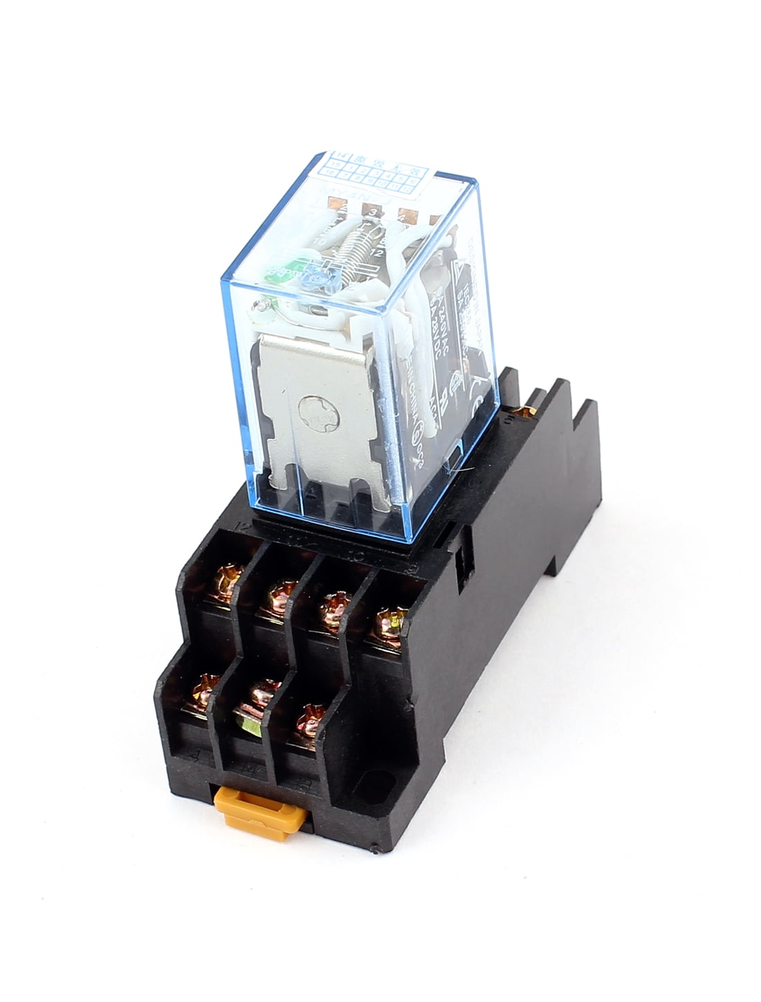 DC 12V 14 bornes sur rail DIN 35 mm Puissance 4PDT Relais ...