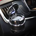 thumbnail image 3 of Cenicero de coche, cenicero de coche desmontable fácil de limpiar con luz LED con tapa abatible, cenicero autoextinguible para coches, furgonetas, acampar al aire libre TUNC Sencillez, 3 of 5