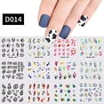 thumbnail image 1 of Abstract Nail Art Stickers, Line Nail Decals Water Transfer Blooming Nail Stickers Graffiti Curve Butterfly Leaf Flower Nail Tattoo Stickers For Women, 1 of 5