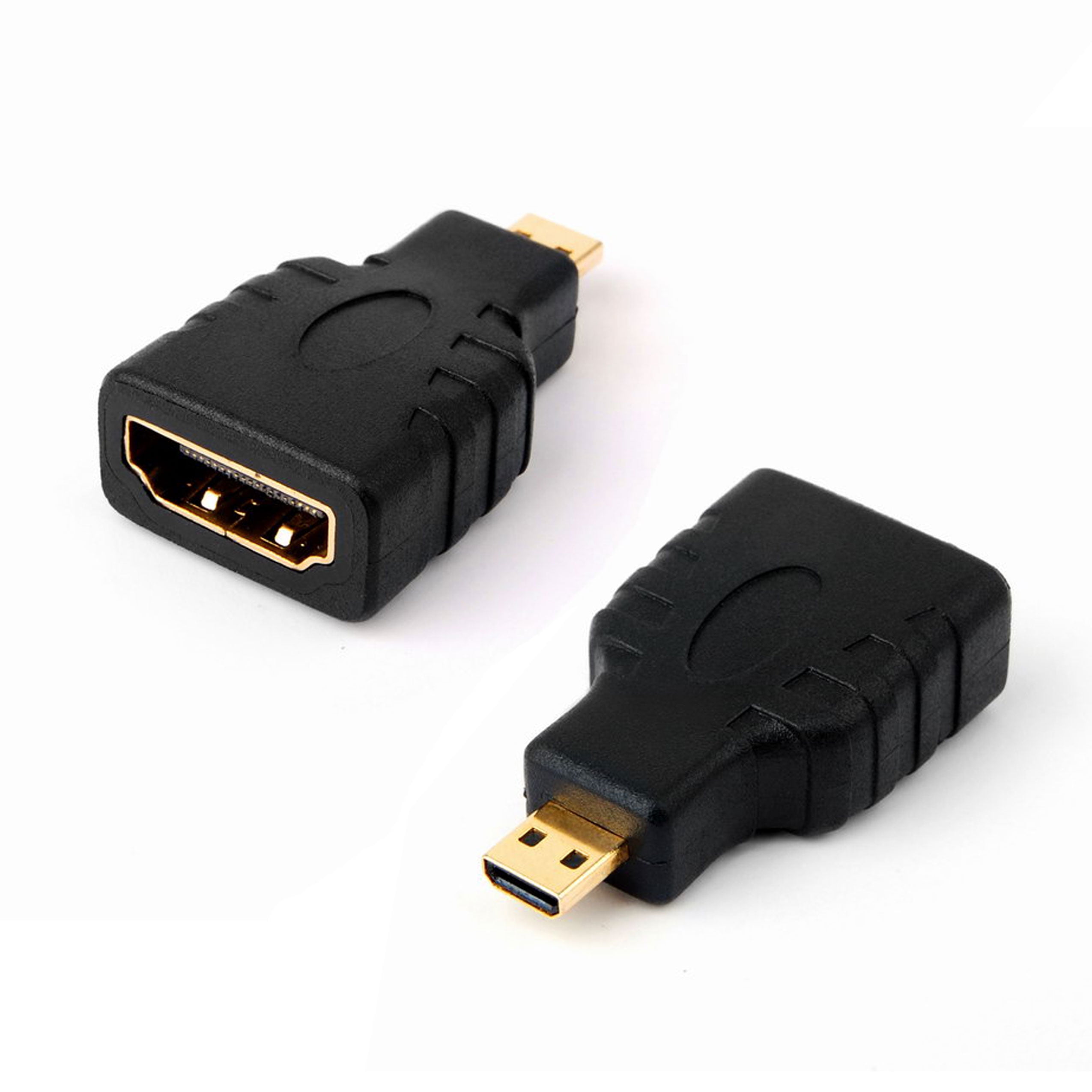 Female Converter Adapter For HDTV Male to HDMI Type A 2Pcs Micro HDMI Type D 