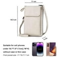 thumbnail image 2 of PU Leather Phone Bag, Crossbody Handbags Wallets Leather Phone Purse with Long Strap for Women(Beige), 2 of 6