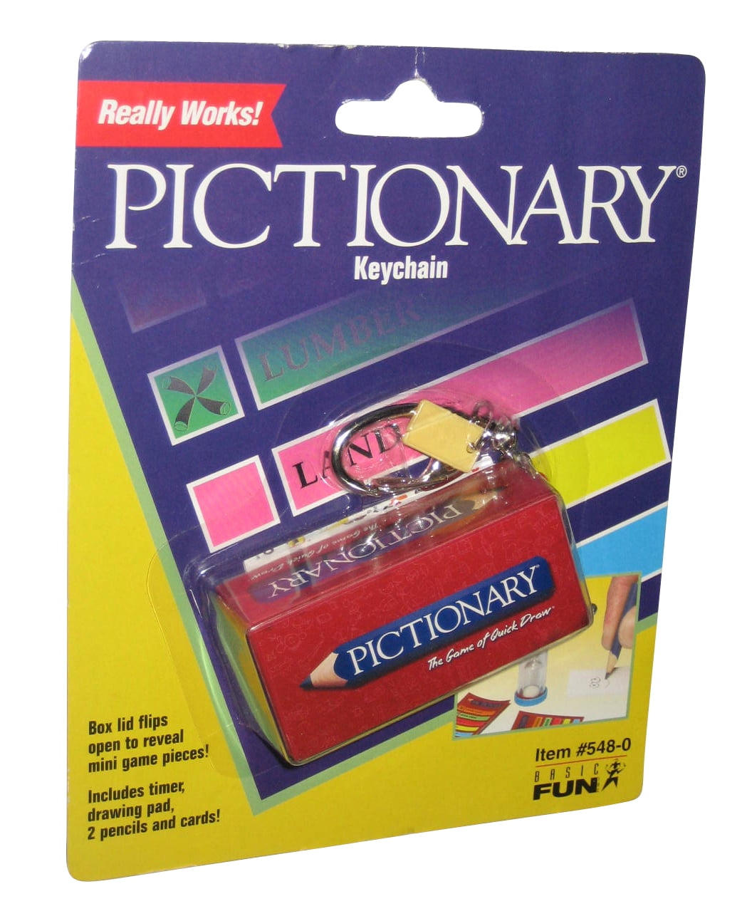 Pictionary Really Works Mini Board Game Basic Fun Keychain Walmart