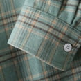 thumbnail image 4 of Camisas De Sport Para Hombre Camisa de manga larga con solapa de hebilla a rayas casual para hombre Blusa superior (Mint Green, M), 4 of 7