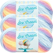 (3 Pack) Lion Brand Ice Cream Yarn - Parfait
