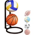 thumbnail image 4 of HELIAHOO Vertical Ball Storage Rack, Metal Basketball Holder, Multi-Layer Ball Display Rack Stand, Sports Equipment Organizer for Basketball Football Volleyball CJ915-99951, 4 of 7