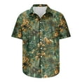 thumbnail image 5 of AHTJRT Stylish Men's Camouflage Print Button Down Short Sleeve Shirt Multicolor L, 5 of 5