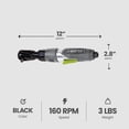 thumbnail image 3 of Master Mechanic Air Ratchet with Die Cast Aluminum Housing and Rubber Handle, 3 of 7