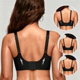 thumbnail image 4 of Qwertyu Wireless Jelly Bras for Women No Underwire Scalloped Push Up Bralettes Seamless Soft Comfort Everyday Tshirt Bra Black 40, 4 of 7