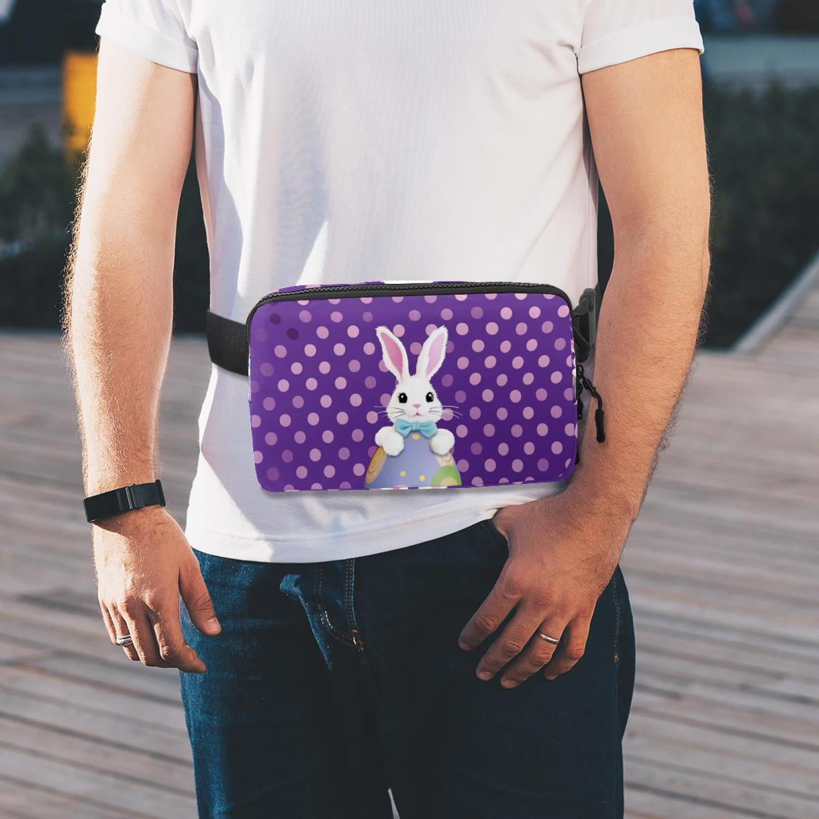 Easter Lightweight Adjustable Running Belt with Extension Strap for Unisex - Fanny Pack Waist Bag for Fitness and Exercise