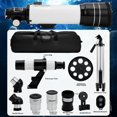thumbnail image 5 of White Telescope for Astronomy- Astronomical Professional Refractor Telescope for Kids Beginners with Advanced Eyepieces, Tripod, Wireless Remote, 5 of 7