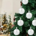 thumbnail image 6 of 6 PCS White Christmas Ball Ornaments Set, Shatterproof Plastic Hanging Baubles, Festive Christmas Tree & Party Decoration, Holiday Gift, 6 of 6