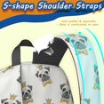 thumbnail image 5 of Pug and Crowns White Pattern 17" School Backpacks for Teens,Waterproof Oxford Fabric,S-Shape Padded Straps for School,Travel,Hiking,Camping, 5 of 6