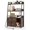 Brown, variant on Costway Cat Litter Box Enclosure with Storage Shelves with Scratching Pad, Charging Station