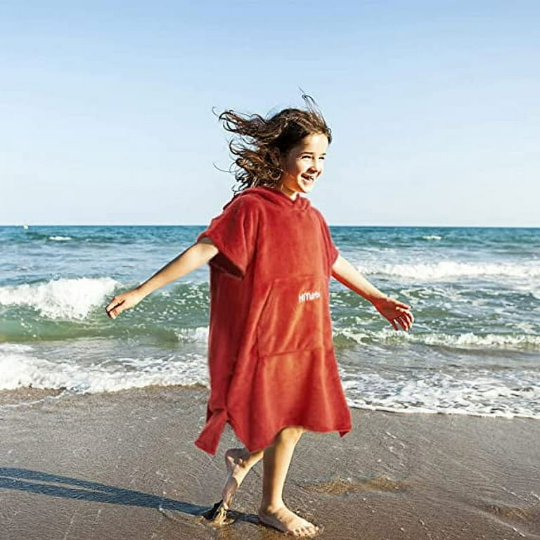 Hiturbo Kids Changing Towel Robe Quick Dry Surf Poncho Swim