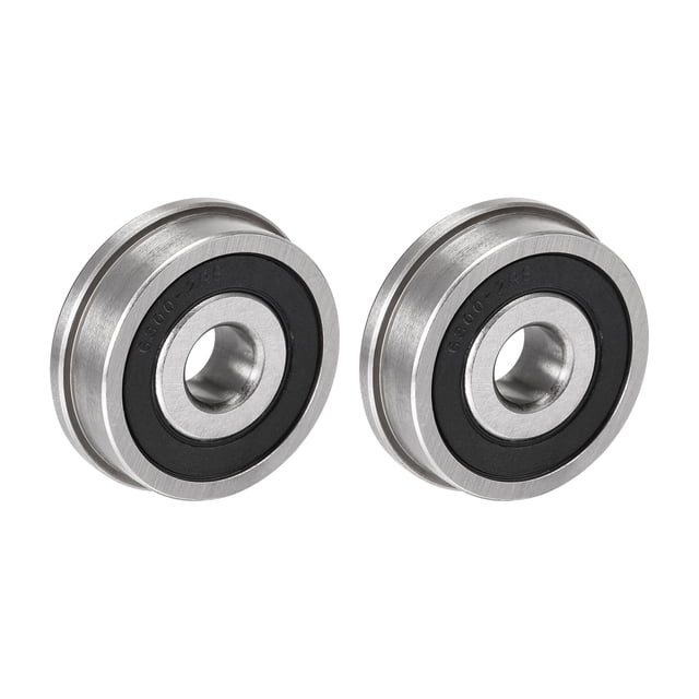 Unique Bargains F6300-2RS 10x35x11mm Double Scellé Roulements à Billes à Bride en Acier Chromé 2 Pack