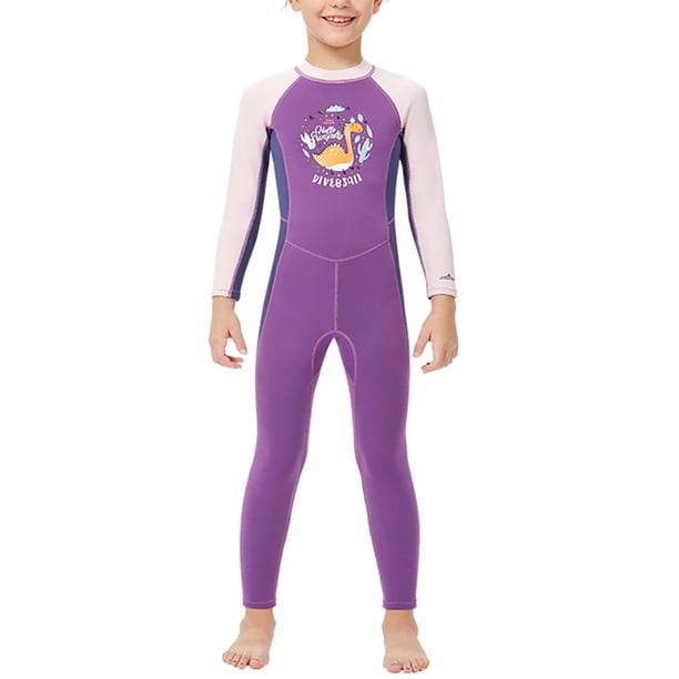 Niños con traje de trabajo Catones One Piece Snorkel Conjunto de dibujos animados Traje de baño para niñas Nylon Swetsuit Swetper Swimper para la natación Buceo M Sweethay OD003308-02