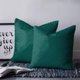 thumbnail image 2 of Dark Green 26x26 Pillow Covers Set of 2, Farmhouse Solid Green Color Modern Art Throw Pillow Covers Decorative Couch Cushion Case, Microfiber Square Pillowcases for Bedroom Car Living Room, 2 of 7