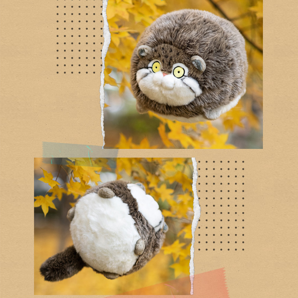 Keaiart Chubby Pallas's Cat Plush Toy, Fat Manul Stuffed Animals Toys Doll, Soft Plush Stuffed Animal Plushie, Original Design Toy