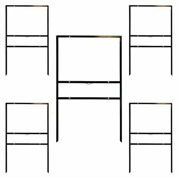 5-pack of 24"x18" Slide-in Real Estate Sign H-Frame With Rider