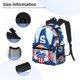 thumbnail image 3 of Disketp Cute Gnomes in USA Mochila Ligera Clásica con Múltiples Bolsillos, Mochila Casual para Hombre y Mujer, Ideal para Escuela, Trabajo y Viajes, 3 of 6