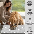 thumbnail image 3 of Dog Food Mats for Floors Absorbent, Pet Cat Food Mat - Quick Dry Dog Bowl Mats for Food and Water, Eco-Friendly Boho Pet Supplies 12" x 20", 3 of 8
