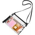 thumbnail image 3 of JUYGO Clear Crossbody Bag Concert Bag Small Shoulder Bag PVC Clear Bag Casual Summer Travel Beach Handbag Purse (Black,small), 3 of 5