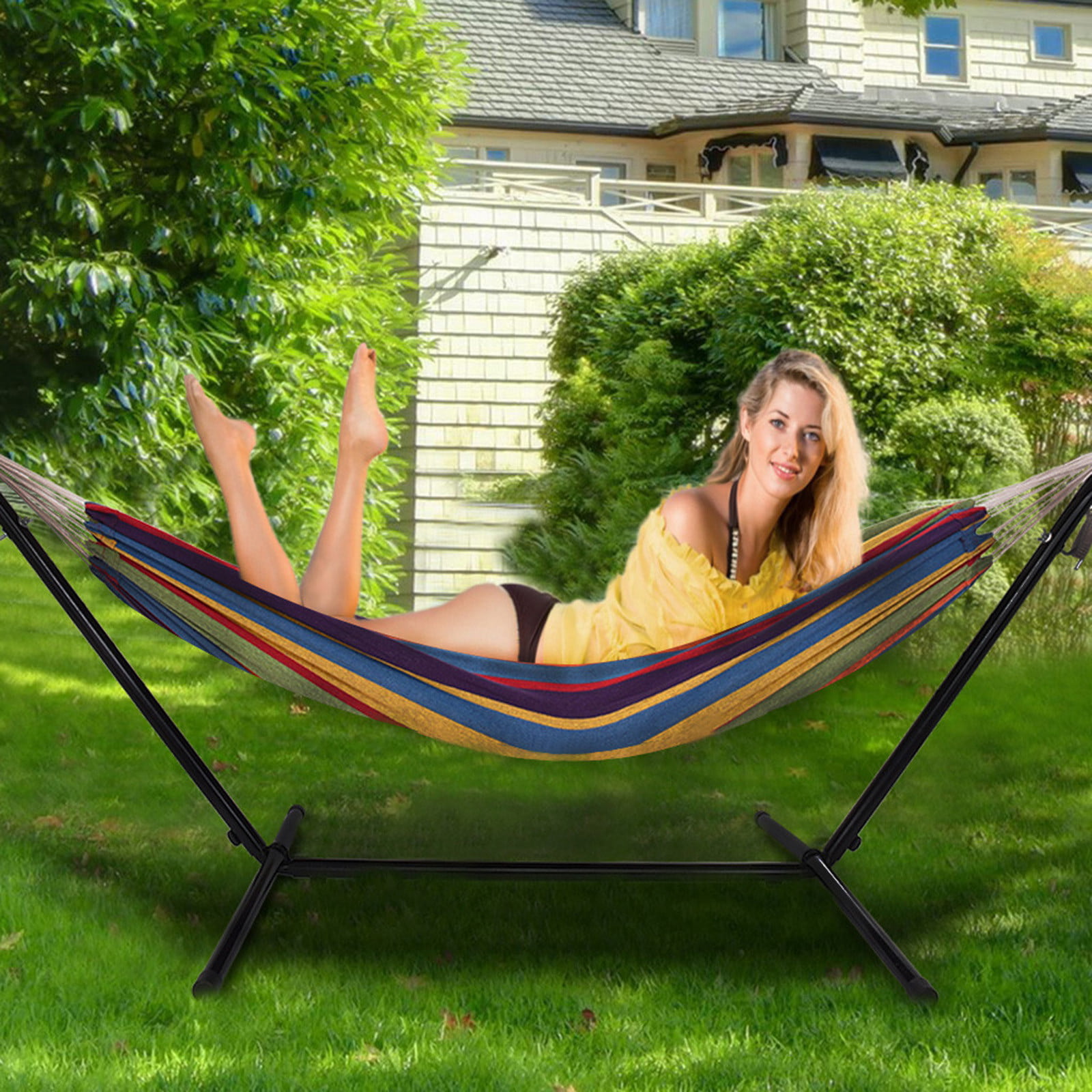 Details about   Portable Hammock Folding Steel Frame Home Outdoor Patio Garden Travel Use 1 PC 