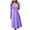Purples, variant on LLYwey s Midi Dresses for Women 2024 Lapel Printing 3/4 Sleeves High Waist Lacing Bow Belt Dress New Elegant Dresses Black Xxl