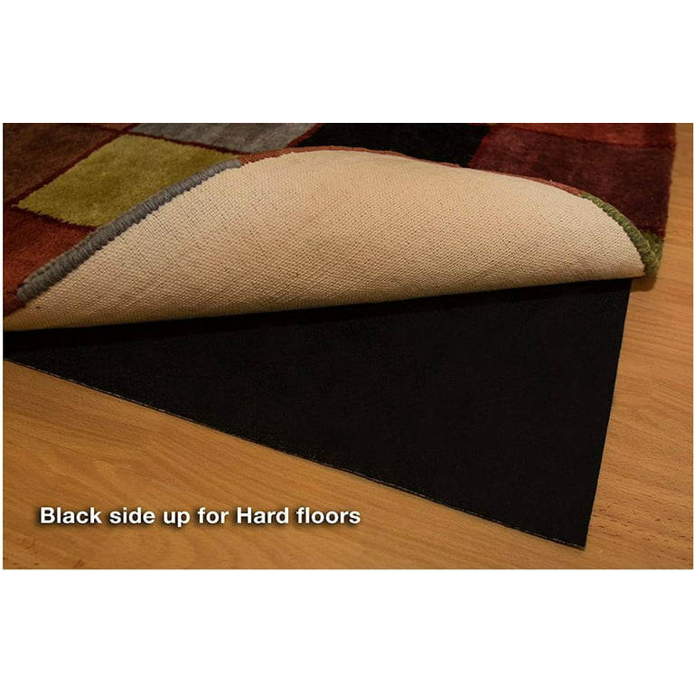 Hold-a-Rug PLUSH 5' Round Non-skid, Non-slip Rug Underlay, 1/4 Thick, Safe  for All Floors and Carpet 