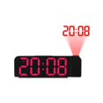 thumbnail image 1 of Proyección de rotación 180 12/24h Reloj digital LED Proyector de techo con carga USB (rojo), 1 of 5
