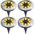 thumbnail image 1 of Luces solares para exteriores, 8 focos LED para jardín, paquete de 4 luces solares impermeables Ip65, luces de decoración de césped para caminos, jardines, patios, césped, 1 of 2