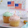 thumbnail image 4 of Bandera Americana Palillos Dientes Fiesta Cupcake Decoración Sándwich Sailing Electrónica, 4 of 5