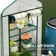 thumbnail image 6 of Outsunny 4 Tier Mini Greenhouse with Screen Roof, 27.6" x 19.7" x 62.2", Portable Small Greenhouse with High Strength PE Cover, White, 6 of 9