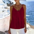 thumbnail image 6 of Edvintorg Women Tank Tops Summer Loose Fit Spaghetti Straps V Neck Casual Vacation Shirts Womens Summer Clothes Red XL, 6 of 8