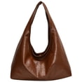 thumbnail image 1 of Bolso Hombro PU para Mujer Mano Vintage Axila (marrón), 1 of 4