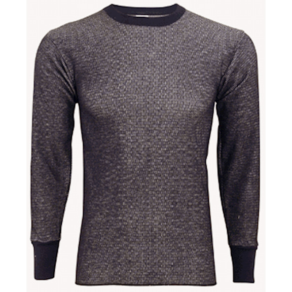 Indera Men's Tall Dual Face Raschel Knit Performance Thermal Underwear Top with Silvadur, Navy, X-Large