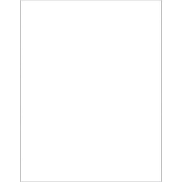 8.5 x 11 in. White Rectangle Laser Labels - Pack of 100