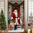 thumbnail image 6 of Christmas Door Cover Banner, Xmas Hanging Banner Holiday Backdrop Merry Christmas Santa Background for Home Holiday Decor 35.4 x 72.8in, 6 of 6