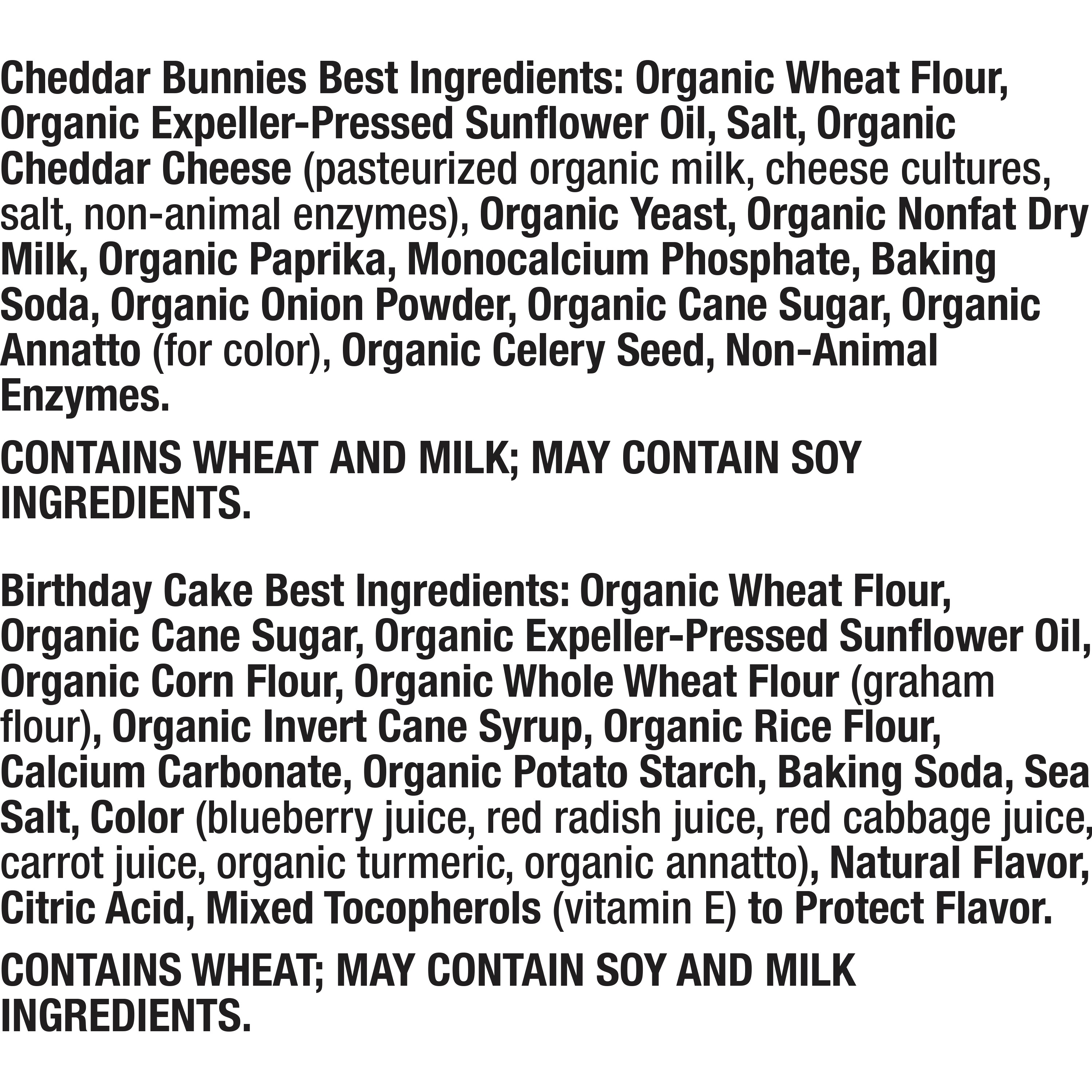 Annie's Organic Birthday Cake Bunny Grahams and Cheddar Bunnies Snack Pack 36 Count, 36 oz