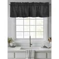 thumbnail image 4 of Valances for Windows Vintage Black Rod Pocket Cafe Window Treatments Valance Curtains for Kitchen Bathroom Laundry Basement Windows 54"x18", 4 of 9