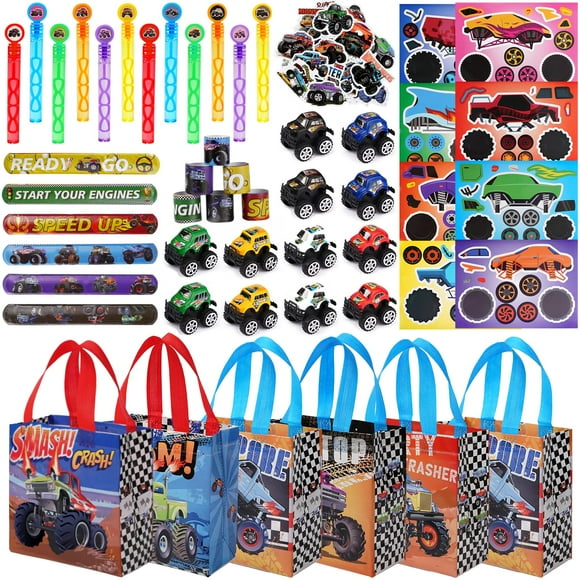Set de regalos de fiesta con temática de camión Vanblue, 110 piezas, para niños