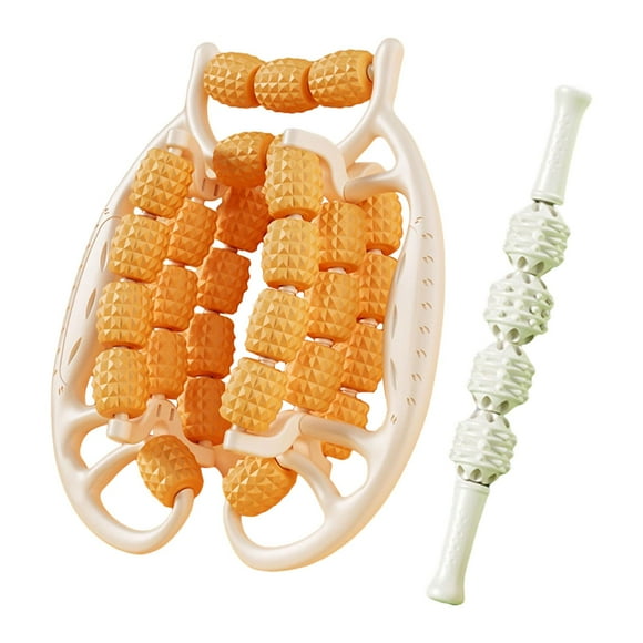Lipstore 29 Wheel Fascia Muscle Relax Roller Massage Roller for Arm Golfer Elbow Calf orange