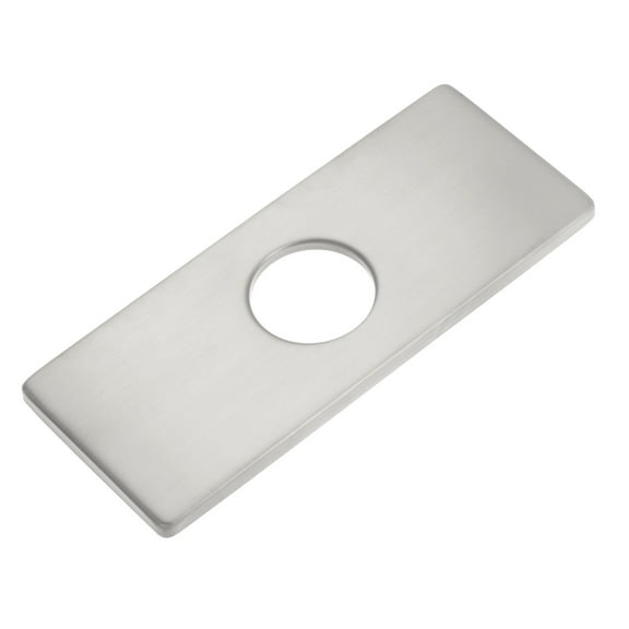 6 Inch Sink Faucet Hole Cover, Stainless Steel Square Deck Plate Faucet Escutcheon Sink plate, Silver Tone