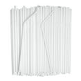 thumbnail image 2 of White Plastic Flexible Drinking Straws | Individually Wrapped | 100 Pack | Disposable | 8.26 Inch Length | Soft Bendable Elbow | Kitchen, Dining, Parties, Home, Office, Restaurant Use | Clean, 2 of 7