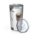 thumbnail image 2 of Pug and Footprint 10oz Tumblers Stainless Steel Tumbler with Lid and Straw,Vacuum Insulated Double Wall Travel Tumbler Cups with Cleaning Brush for Coffee, Tea, 2 of 4
